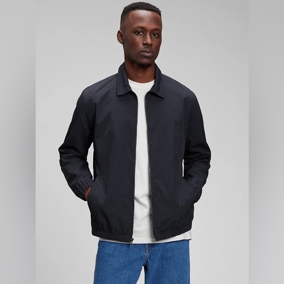 Vintage Banana Republic Black Lightweight Windbreaker XXL - Picture 1 of 9